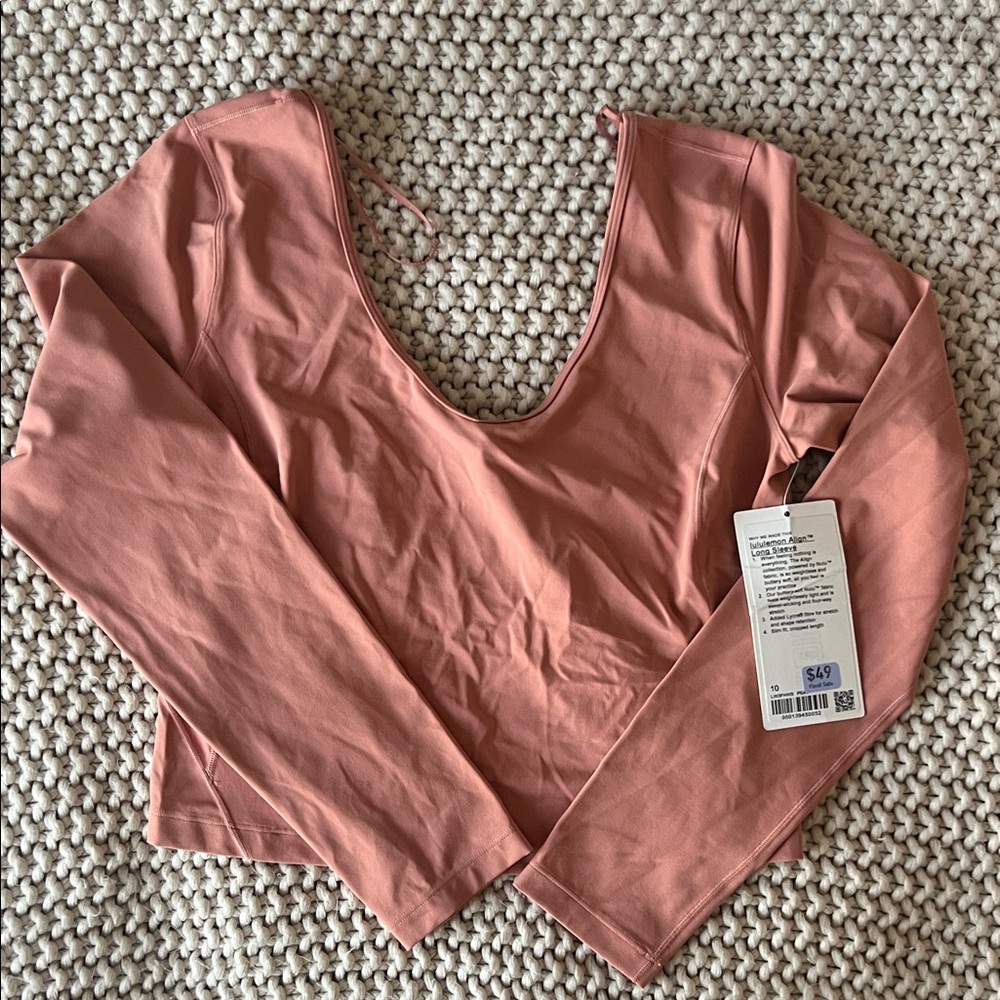 Lululemon long sleeve align - Sz 10 Pink Savannah